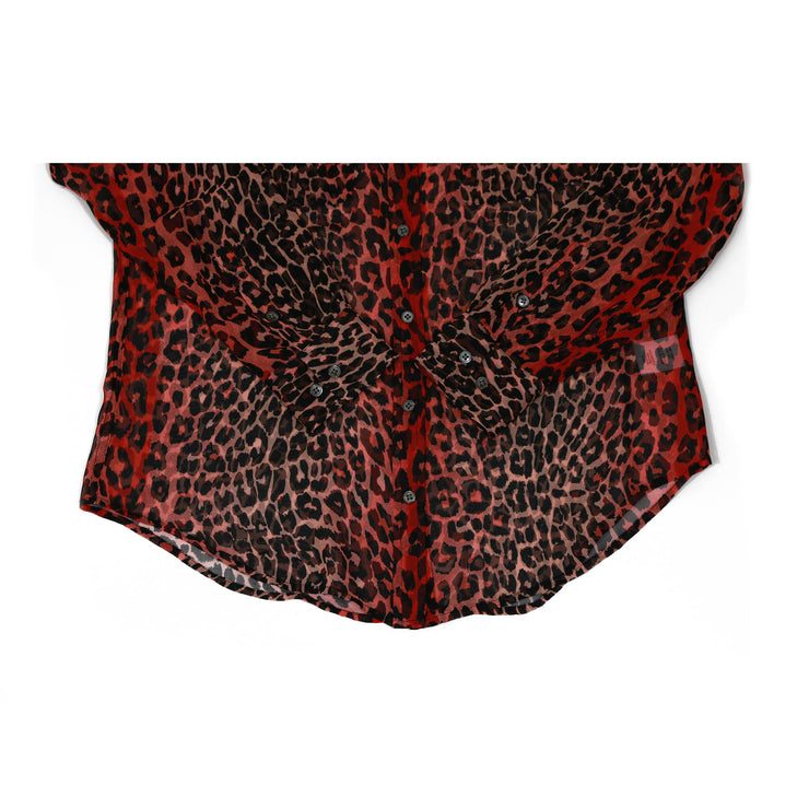 Equipment Shirt with Red leopard print 