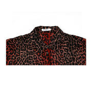 Equipment Shirt with Red leopard print 