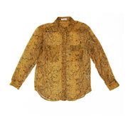 Equipment Shirt with Snakeskin Print in Yellow