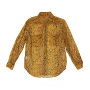 Equipment Shirt with Snakeskin Print in Yellow