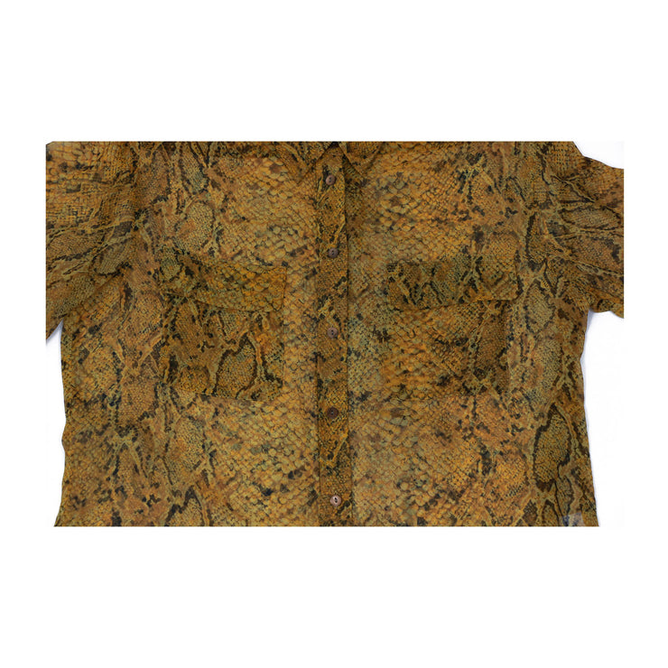 Equipment Shirt with Snakeskin Print in Yellow
