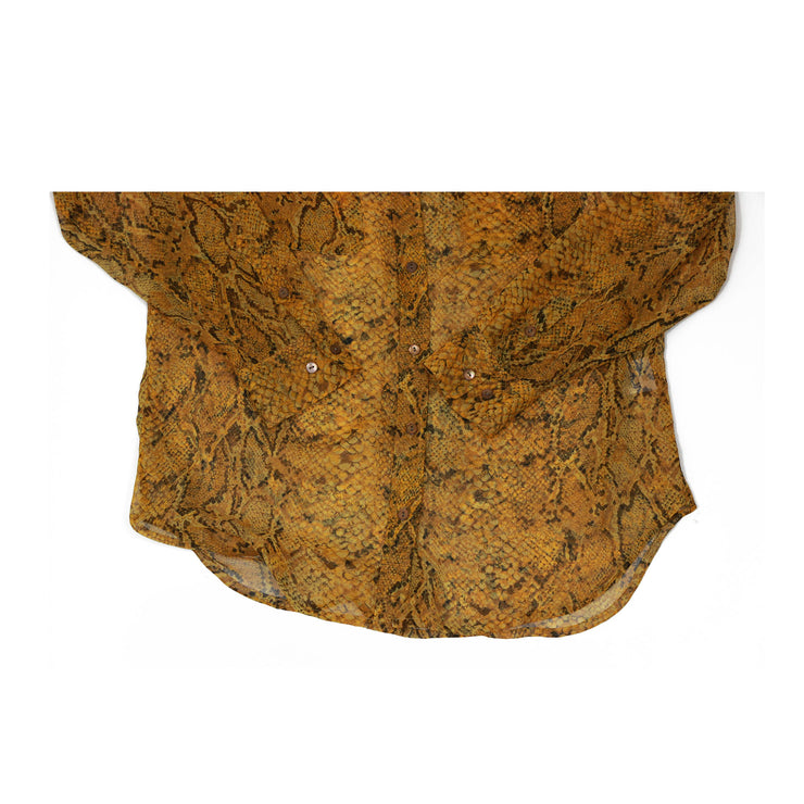 Equipment Shirt with Snakeskin Print in Yellow