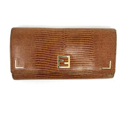 Fendi Snakeskin Wallet Brown