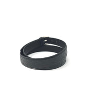 Gucci Black Guccissima Leather Belt Silver Buckle Consignment Shop From Runway With Love
