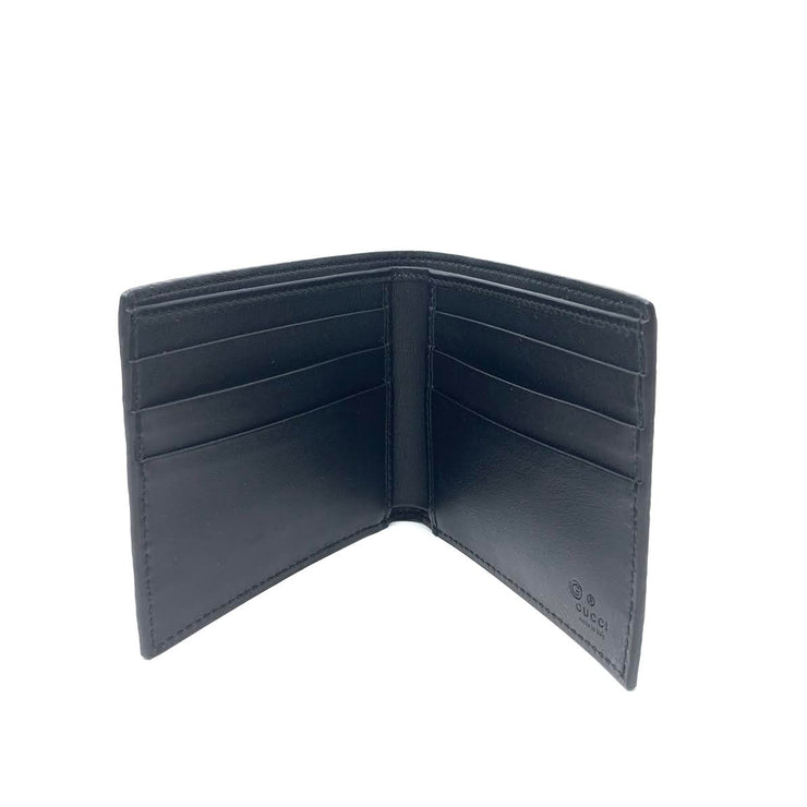 Gucci Black Leather Guccissima Bifold Wallet Consignment Shop From Runway With Love