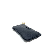 black Microguccissima leather Gucci key pouch wallet consignment shop from runway with love