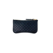 black Microguccissima leather Gucci key pouch wallet consignment shop from runway with love