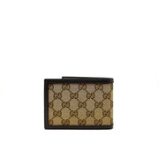 Gucci Brown GG Canvas Bifold Wallet Designer Consignment From Runway With Love