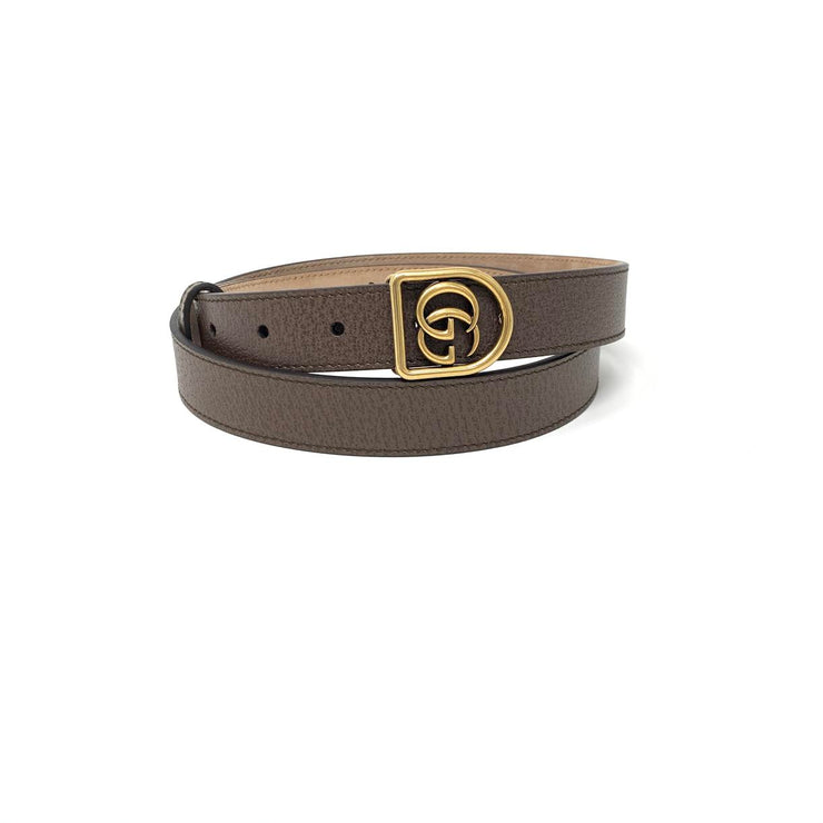 Gucci GG Marmont Leather Belt Brown Gold Consignment Shop From Runway With Love