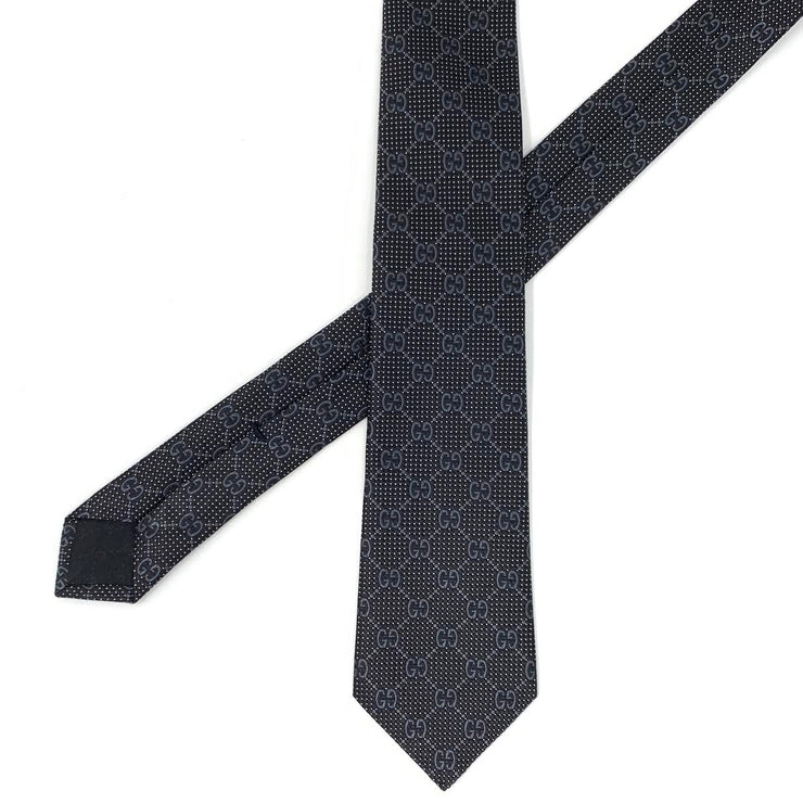 Gucci GG Silk Tie Black Consignment Shop From Runway With Love