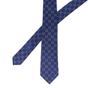 Gucci GG Silk Tie Blue Consignment Shop From Runway With Love