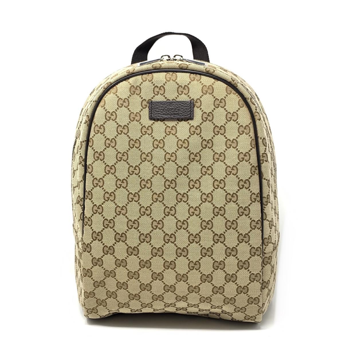 GUCCI GG Monogram Supreme Backpack Bag Beige 406370