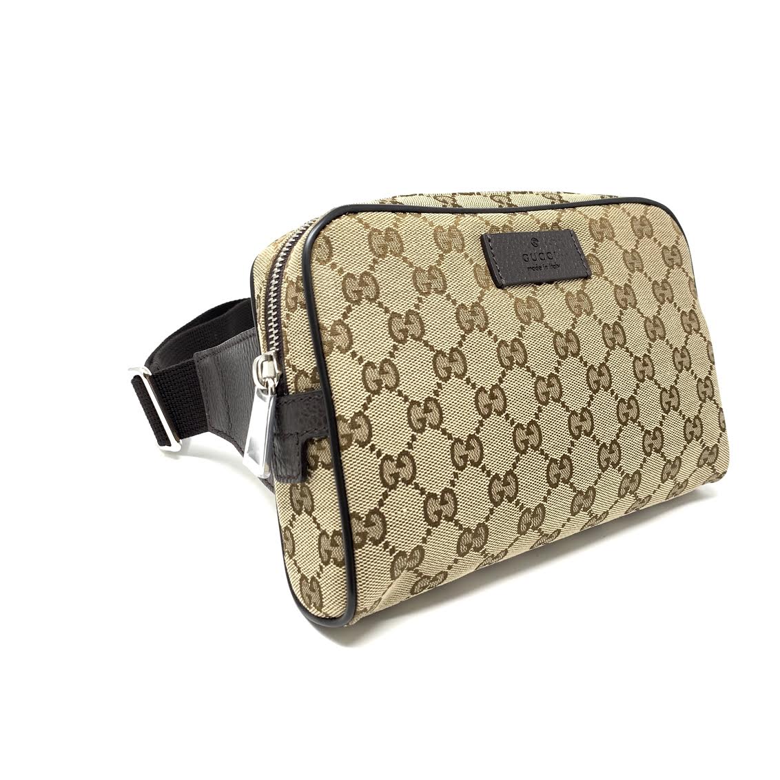 Gucci Brown GG Supreme Belt Bag Beige Cloth Cloth ref.805005