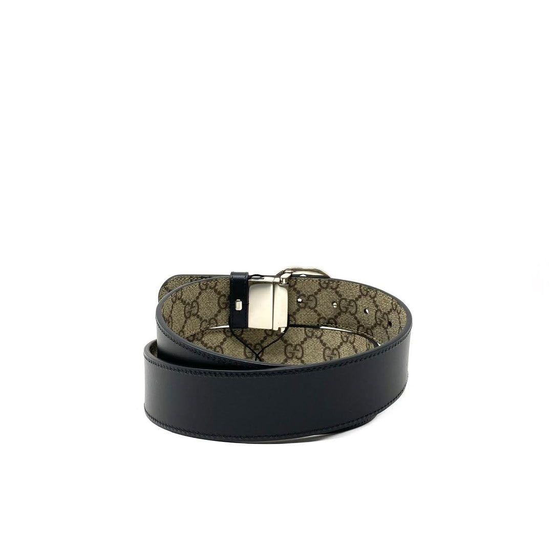 Copy of Gucci Reversible GG Supreme Belt w Interlocking G Size 38