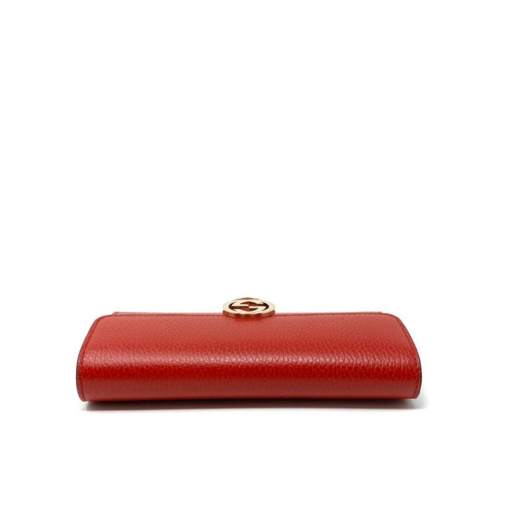 red leather Gucci continental interlocking gg wallet Consignment Shop From Runway With Love