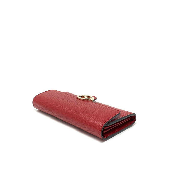red leather Gucci continental interlocking gg wallet Consignment Shop From Runway With Love