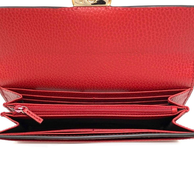 red leather Gucci continental interlocking gg wallet Consignment Shop From Runway With Love