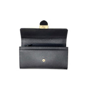 Black leather Gucci continental interlocking gg wallet Consignment Shop From Runway With Love