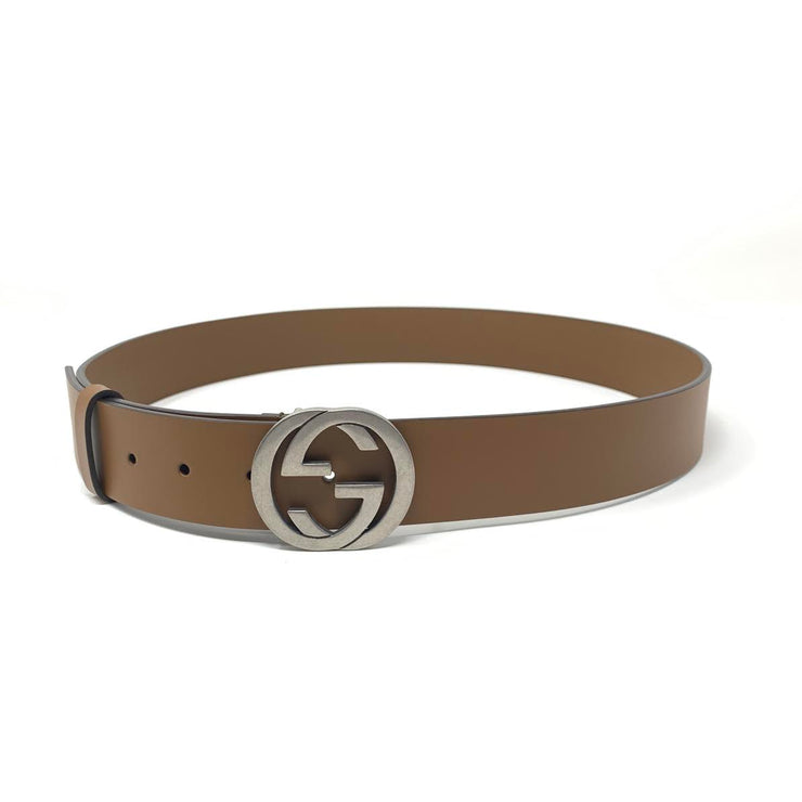 Gucci Interlocking GG Signature Leather Belt Size 38