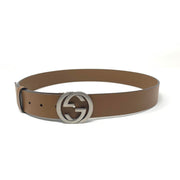 Gucci Interlocking GG Signature Leather Belt Brown Consignment Shop From Runway With Love