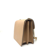 Gucci Interlocking GG Shoulder Bag Nude Beige Tan Leather Consignment Shop From Runway With Love