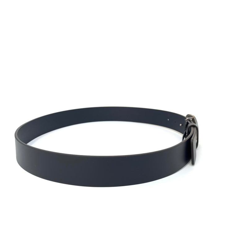 Gucci Interlocking GG Signature Leather Belt Navy Blue Consignment shop from runway with love