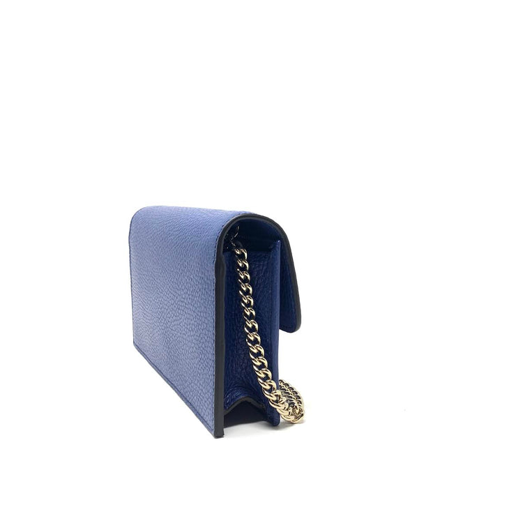 Gucci Interlocking GG Wallet On Chain in Blue