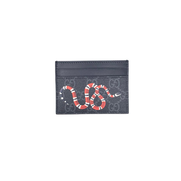 Gucci Kingsnake Supreme Card Holder Black Consignment Shop From Runway With Love