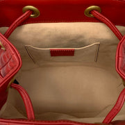 Gucci Marmont GG Matelassé Backpack Red Leather Consignment Shop From Runway With Love