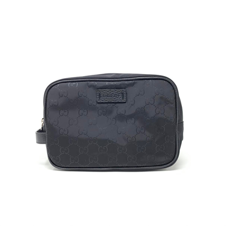 Gucci Black Nylon Toiletry Cosmetic Makeup Bag Consignment Shop From Runway With Love