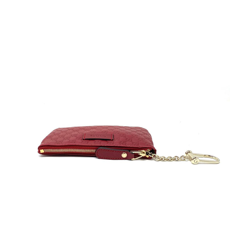red Microguccissima leather Gucci key pouch wallet consignment shop from runway with love