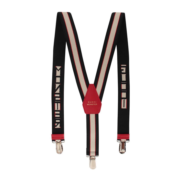 Gucci Monster Blue and White SuspendersKids Boys Children's Consignment Shop From Runway With Love 
