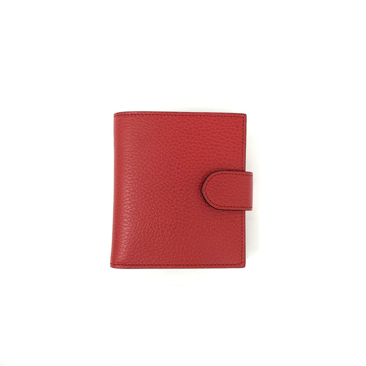 Gucci Interlocking GG Compact Wallet Red Leather Consignment Shop From Runway With Love