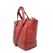 Gucci Microguccissima Small Bree Tote red Leather Crossbody Consignment Shop From Runway With Love