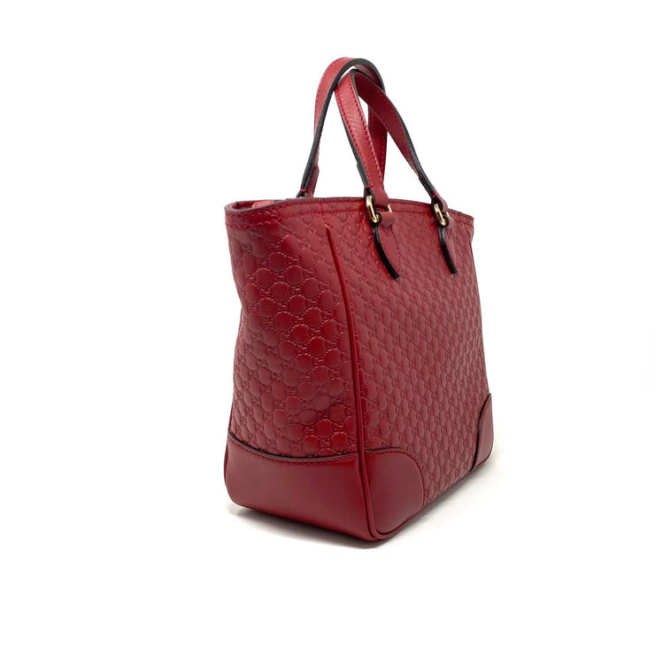 Gucci Microguccissima Small Bree Tote red Leather Crossbody Consignment Shop From Runway With Love