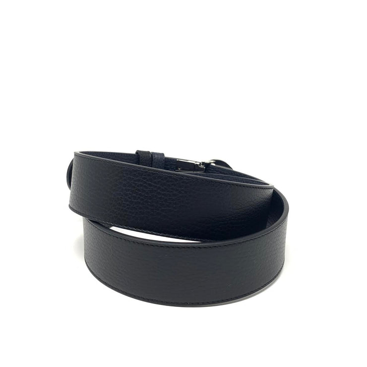 Gucci Reversible Belt Navy Blue Leather Consignment Shop From Runway With Love