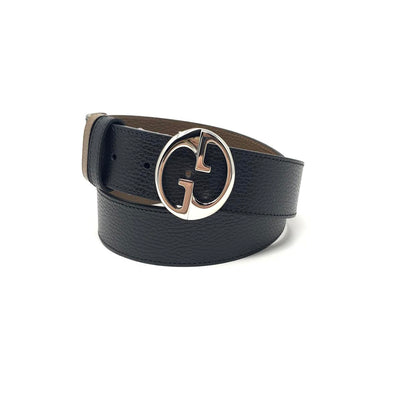 Gucci Reversible Belt Brown Black Interlocking GG Marmont Consignment Shop From Runway With Love