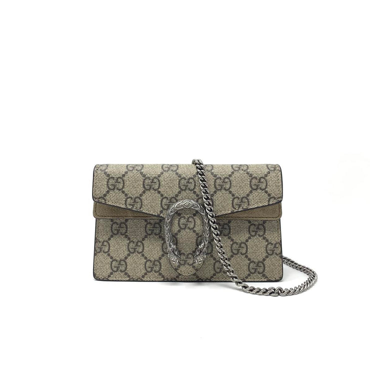 Gucci Super Mini GG Supreme Dionysus Bag Consignment Shop From Runway With Love