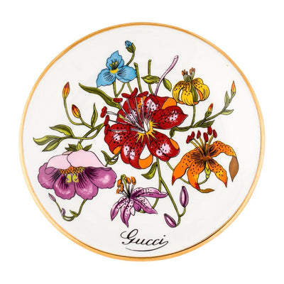 Gucci Vintage Floral Small Plate trinket dish coaster tableware Designer Consignment From Runway With Love