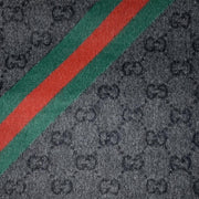 Gucci Wool-Blend Signature Web Scarf Gray Alpaca Wool Consignment Shop From Runway With Love