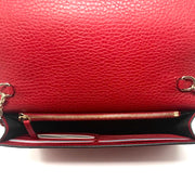 Gucci Betty Leather Wallet on Chain Red