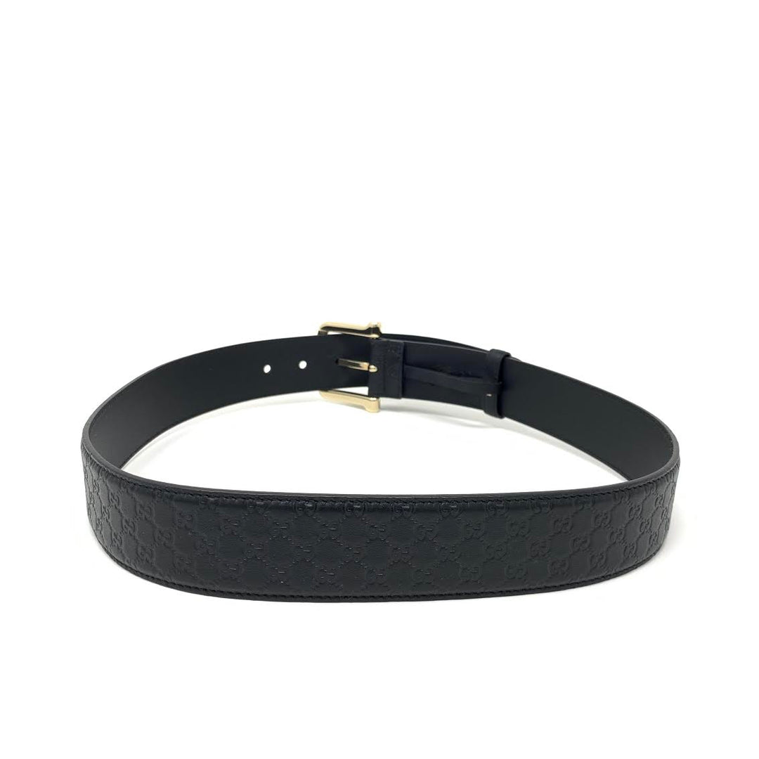Gucci Black Guccissima Belt w/ Tags - Size 34 display picture 1
