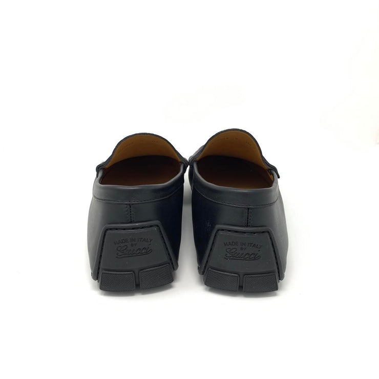 Gucci Black Guccissima Driving Loafers Designer consignment From Runway With Love