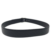 Gucci Black Guccissima Leather Belt Designer Consignment From Runway With Love