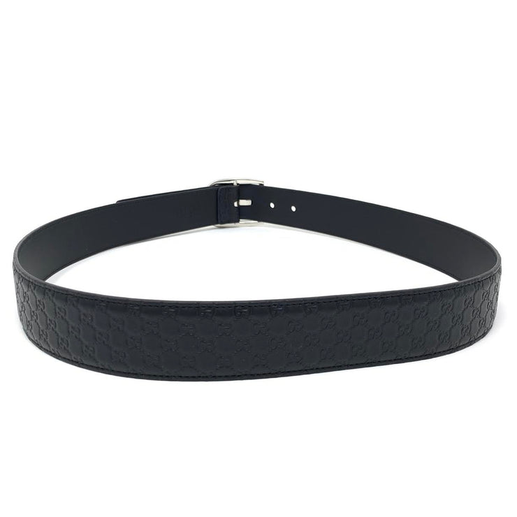 Gucci Black Guccissima Leather Belt Designer Consignment From Runway With Love