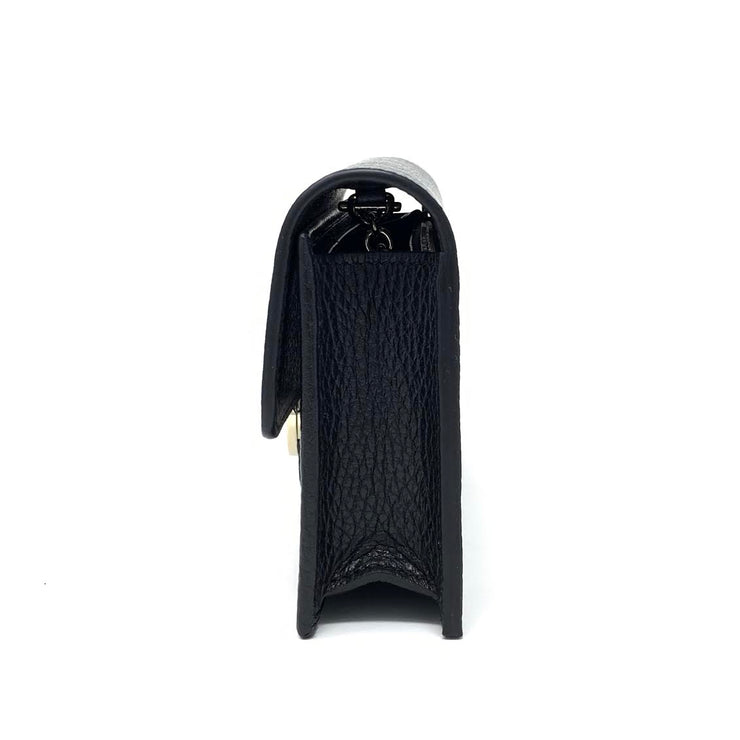 Gucci Interlocking GG Wallet On Chain in Black w/ Tags