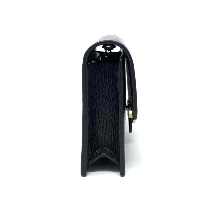 Gucci Interlocking GG Wallet On Chain in Black w/ Tags