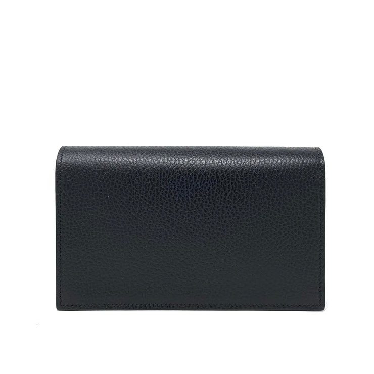 Gucci Interlocking GG Wallet On Chain in Black w/ Tags