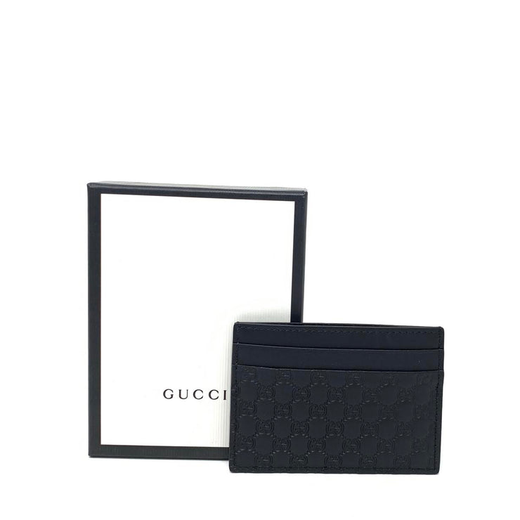 Gucci Black Leather Guccissima Card Holder w/ Tags Gucci Black Leather Guccissima Card Holder w/ Tags