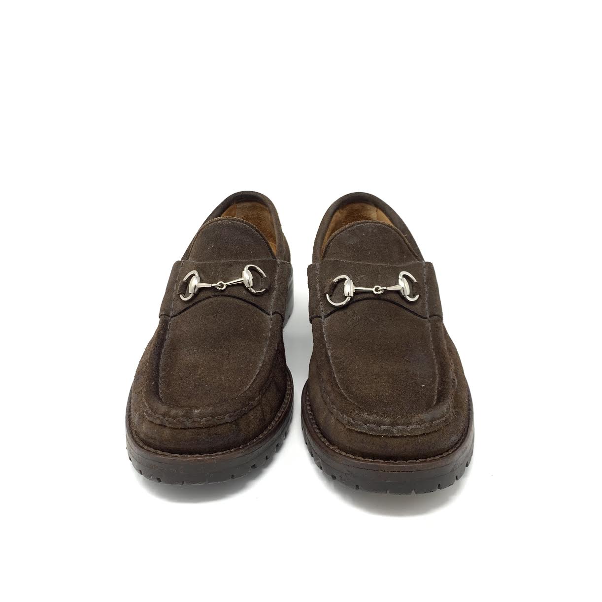 Gucci Suede Horsebit Loafers Size 37.5